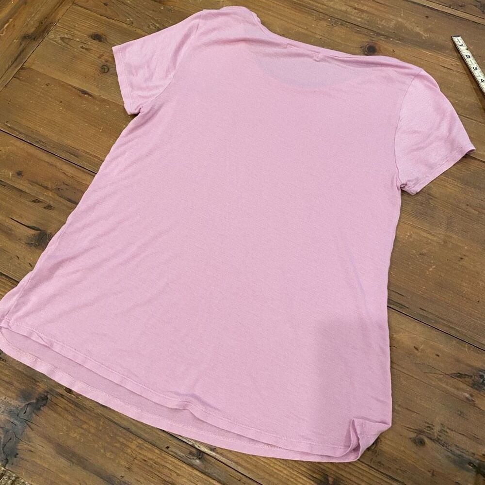 Active Basic Loose Fit Tee Pink Short Sleeve Size Medium - Picture 7 of 9